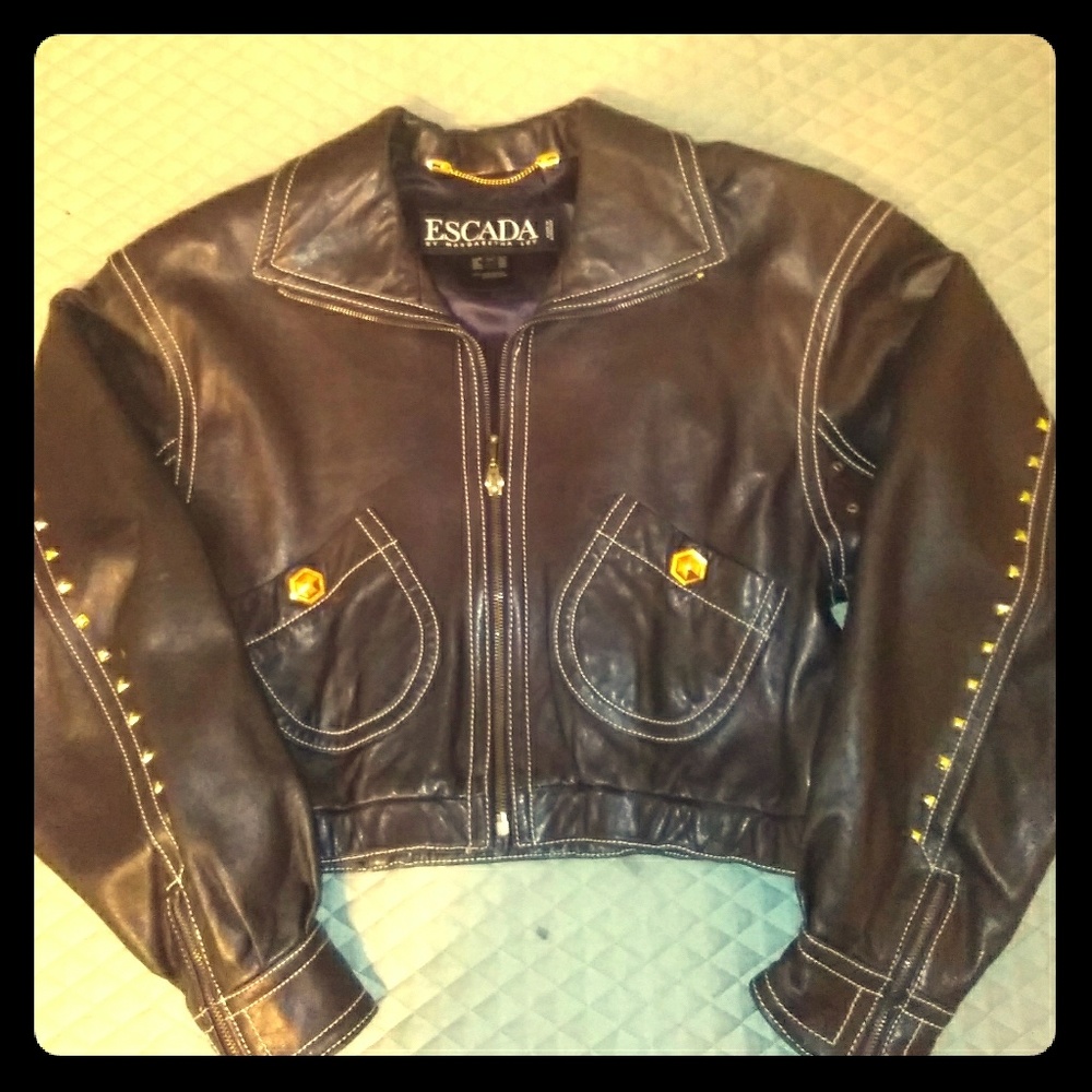 ESCADA Black Leather Jacket